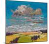 Patchwork Fields&Summer Clouds-null-Mounted Art Print