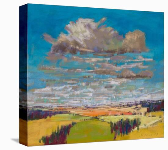 Patchwork Fields&Summer Clouds-null-Stretched Canvas