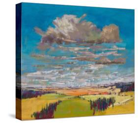 Patchwork Fields&Summer Clouds-null-Stretched Canvas