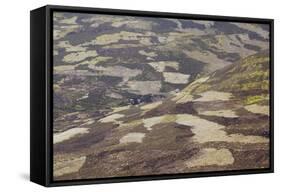 Patchwork of Muirburn on Moorland Managed for Grouse Shooting, Cairngorms Np, Deeside, Scotland, UK-Peter Cairns-Framed Stretched Canvas