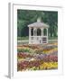 Patchwork of Pansies and Gazebo, Columbus, Ohio, USA-Adam Jones-Framed Premium Photographic Print