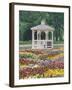 Patchwork of Pansies and Gazebo, Columbus, Ohio, USA-Adam Jones-Framed Premium Photographic Print