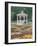 Patchwork of Pansies and Gazebo, Columbus, Ohio, USA-Adam Jones-Framed Photographic Print