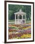 Patchwork of Pansies and Gazebo, Columbus, Ohio, USA-Adam Jones-Framed Photographic Print