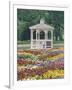 Patchwork of Pansies and Gazebo, Columbus, Ohio, USA-Adam Jones-Framed Photographic Print