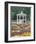 Patchwork of Pansies and Gazebo, Columbus, Ohio, USA-Adam Jones-Framed Photographic Print