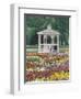 Patchwork of Pansies and Gazebo, Columbus, Ohio, USA-Adam Jones-Framed Photographic Print