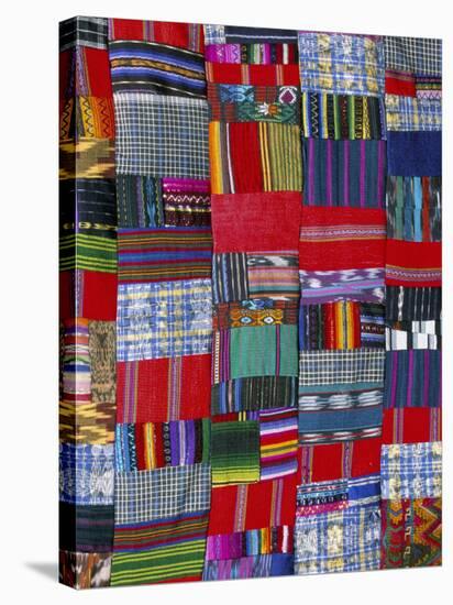 Patchwork Quilt, San Antonio Aguas Calientes, Guatemala, Central America-Upperhall-Stretched Canvas