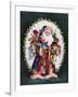 Patchwork Santa-Barbara Mock-Framed Giclee Print