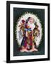 Patchwork Santa-Barbara Mock-Framed Giclee Print