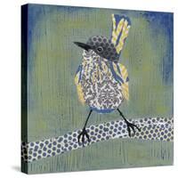 Patchwork Wren I-Grace Popp-Stretched Canvas