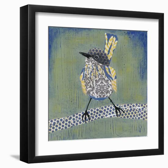 Patchwork Wren I-Grace Popp-Framed Art Print