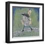 Patchwork Wren I-Grace Popp-Framed Art Print