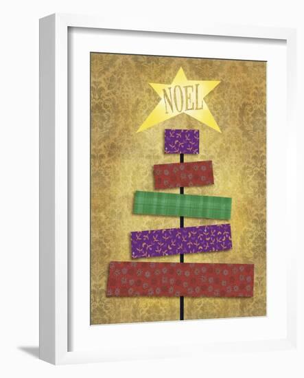 Patchwork Xmas Tree-Margaret Wilson-Framed Giclee Print