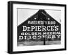 Patent Medicine Sign on A Barn-Dorothea Lange-Framed Photographic Print