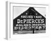 Patent Medicine Sign on A Barn-Dorothea Lange-Framed Photographic Print