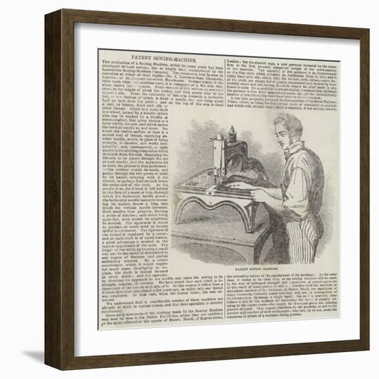 Patent Sewing Machine-null-Framed Giclee Print