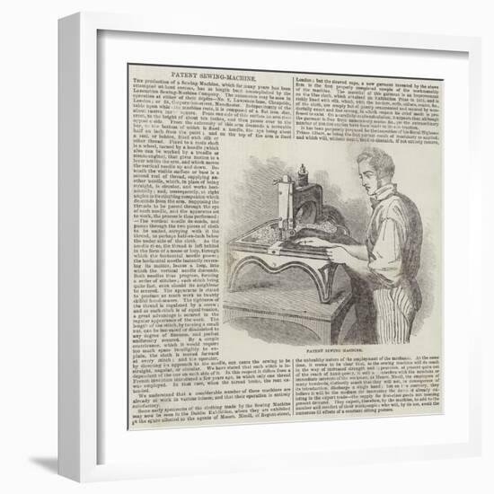 Patent Sewing Machine-null-Framed Giclee Print