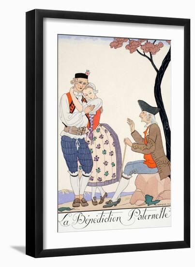 Paternal Blessing-Georges Barbier-Framed Giclee Print