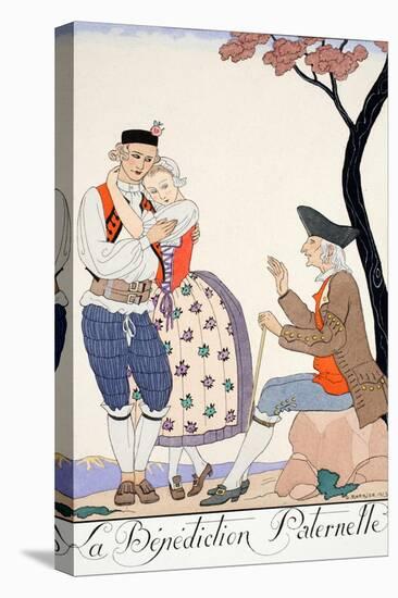 Paternal Blessing-Georges Barbier-Stretched Canvas