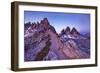 Paternkofel and Tre Cime Di Lavaredo Mountains at Dawn, Sexten Dolomites, South Tyrol, Italy-Frank Krahmer-Framed Photographic Print