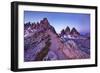 Paternkofel and Tre Cime Di Lavaredo Mountains at Dawn, Sexten Dolomites, South Tyrol, Italy-Frank Krahmer-Framed Photographic Print