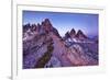 Paternkofel and Tre Cime Di Lavaredo Mountains at Dawn, Sexten Dolomites, South Tyrol, Italy-Frank Krahmer-Framed Photographic Print