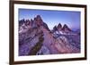 Paternkofel and Tre Cime Di Lavaredo Mountains at Dawn, Sexten Dolomites, South Tyrol, Italy-Frank Krahmer-Framed Photographic Print