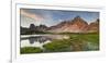 Paternkofel, Bšdensee Lakes, Marsh, South Tyrol, the Dolomites Mountains, Italy-Rainer Mirau-Framed Photographic Print