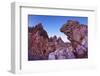 Paternkofel (Left) and Tre Cime Di Lavaredo Mountains at Dawn Seen Behind Rocks, South Tyrol, Italy-Frank Krahmer-Framed Photographic Print