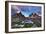 Paternkofel (Left) and Tre Cime Di Lavaredo Mountains at Sunset, Sexten Dolomites, Tyrol, Italy-Frank Krahmer-Framed Photographic Print