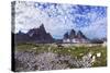 Paternkofel (Left) and Tre Cime Di Lavaredo Mountains, Sexten Dolomites, South Tyrol, Italy-Frank Krahmer-Stretched Canvas