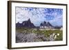 Paternkofel (Left) and Tre Cime Di Lavaredo Mountains, Sexten Dolomites, South Tyrol, Italy-Frank Krahmer-Framed Photographic Print