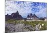 Paternkofel (Left) and Tre Cime Di Lavaredo Mountains, Sexten Dolomites, South Tyrol, Italy-Frank Krahmer-Mounted Photographic Print