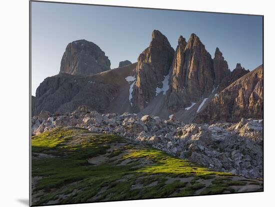 Paternkofel, Zwšlferkofel, South Tyrol, the Dolomites Mountains, Italy-Rainer Mirau-Mounted Photographic Print