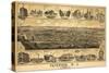 Paterson, New Jersey - Panoramic Map-Lantern Press-Stretched Canvas