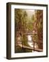 Path and Bridge in the Almbach Gorge in Berchtesgaden, Bavaria, 1890-1900-null-Framed Photographic Print