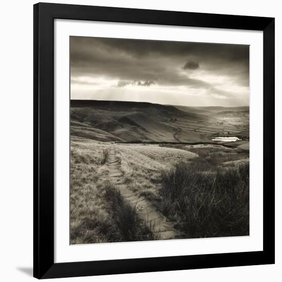 Path and Reservoir Above Lumbutts in Yorkshire. Photographed For 'Remains Of Elmet' by Ted Hughes-Fay Godwin-Framed Giclee Print