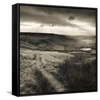 Path and Reservoir Above Lumbutts in Yorkshire. Photographed For 'Remains Of Elmet' by Ted Hughes-Fay Godwin-Framed Stretched Canvas