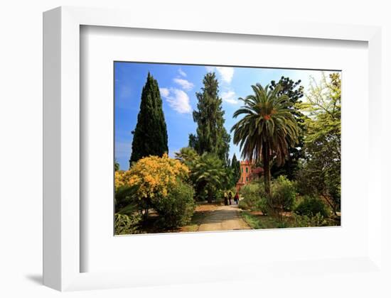 Path at Hanbury Botanic Gardens near Ventimiglia, Province of Imperia, Liguria, Italy-null-Framed Premium Giclee Print