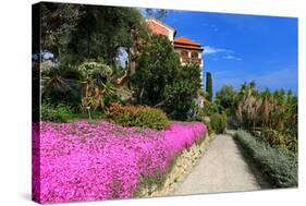 Path at Hanbury Botanic Gardens near Ventimiglia, Province of Imperia, Liguria, Italy-null-Stretched Canvas