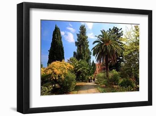 Path at Hanbury Botanic Gardens near Ventimiglia, Province of Imperia, Liguria, Italy-null-Framed Art Print
