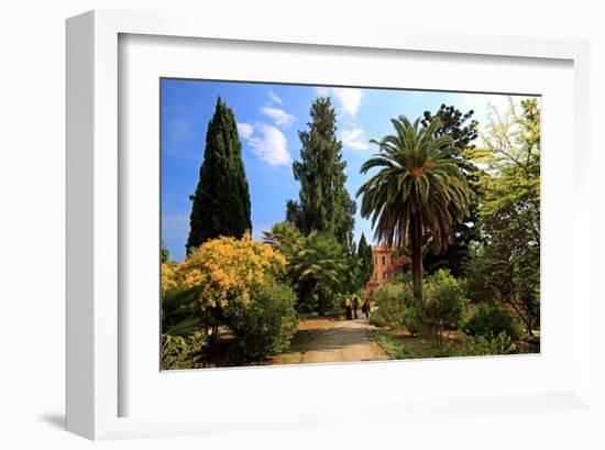 Path at Hanbury Botanic Gardens near Ventimiglia, Province of Imperia, Liguria, Italy-null-Framed Art Print