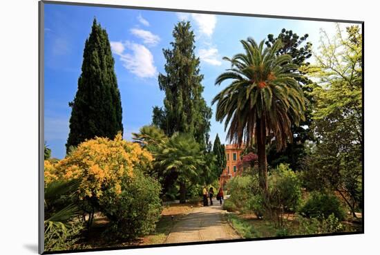 Path at Hanbury Botanic Gardens near Ventimiglia, Province of Imperia, Liguria, Italy-null-Mounted Art Print