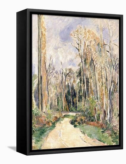 Path at the entrance of the forest (Chemin a l'entree de la foret). Ca. 1879-Paul Cézanne-Framed Stretched Canvas