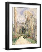 Path at the entrance of the forest (Chemin a l'entree de la foret). Ca. 1879-Paul Cézanne-Framed Giclee Print