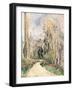 Path at the entrance of the forest (Chemin a l'entree de la foret). Ca. 1879-Paul Cézanne-Framed Giclee Print