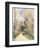 Path at the entrance of the forest (Chemin a l'entree de la foret). Ca. 1879-Paul Cézanne-Framed Premium Giclee Print