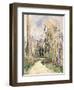 Path at the entrance of the forest (Chemin a l'entree de la foret). Ca. 1879-Paul Cézanne-Framed Giclee Print