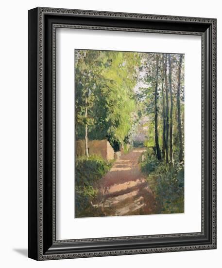 Path in a Wood in Normandy-Gustave Caillebotte-Framed Giclee Print